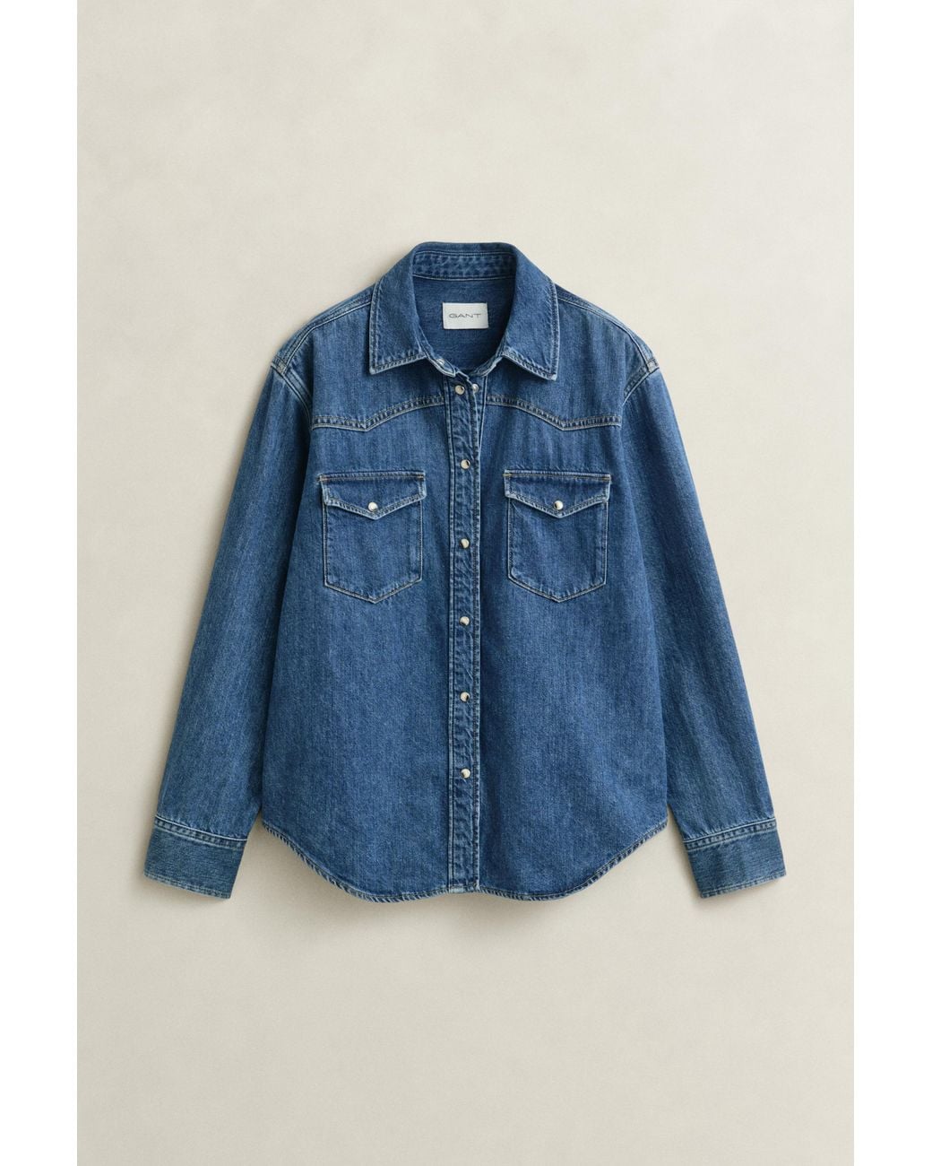 Gant Blue Denim Ranger Shirt Mid Worn In