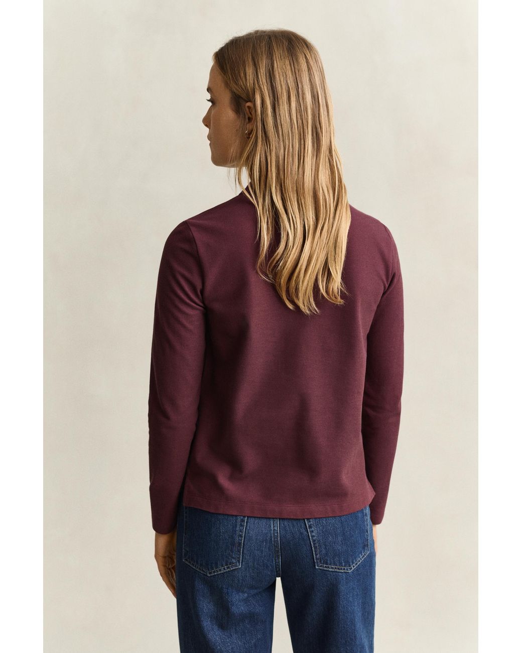 Gant Purple Argyle Long Sleeve Polo Shirt