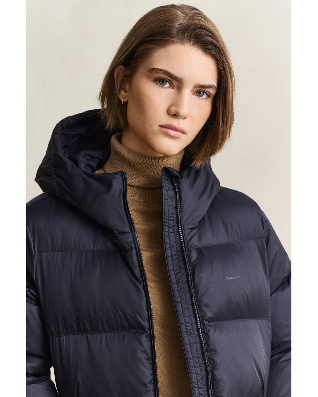 Gant Blue Mid Padded Jacket Evening