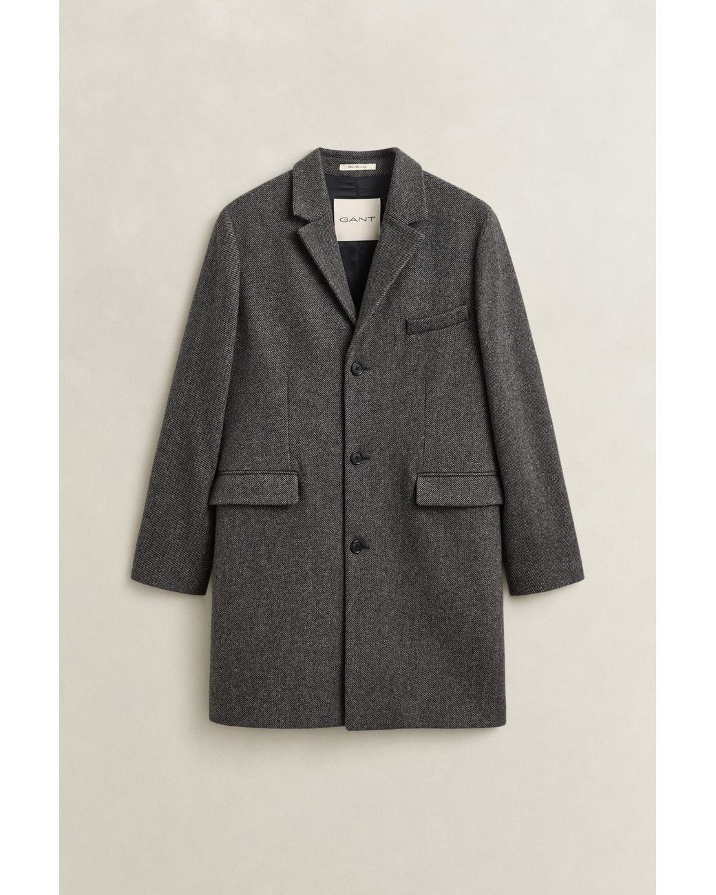 Gant Brown Two-Toned Wool Coat for men
