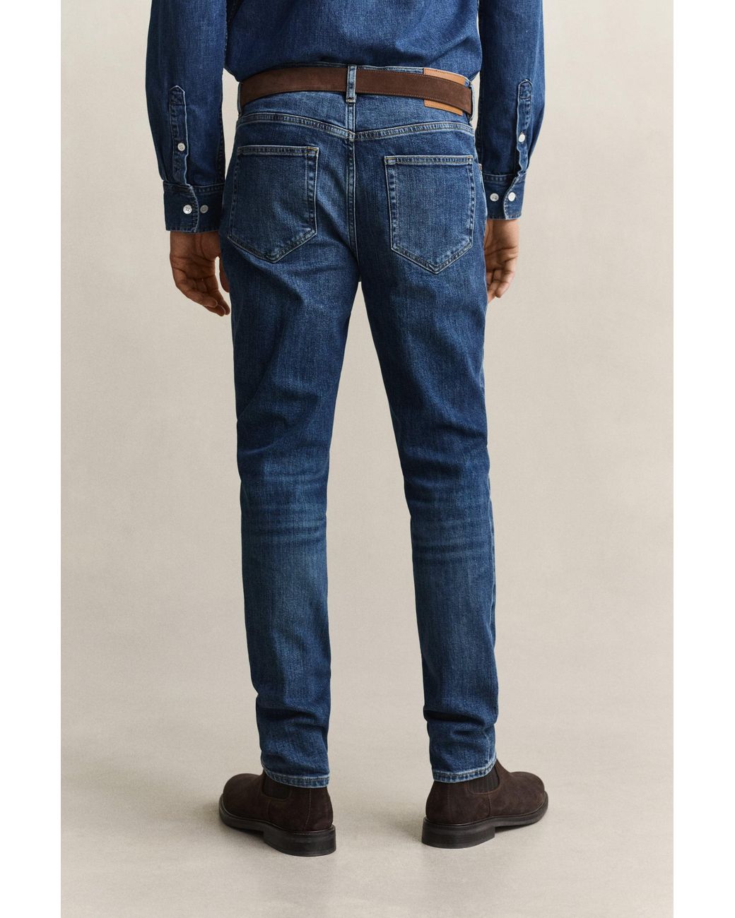 Gant Blue Slim Jeans Mid Broken In for men