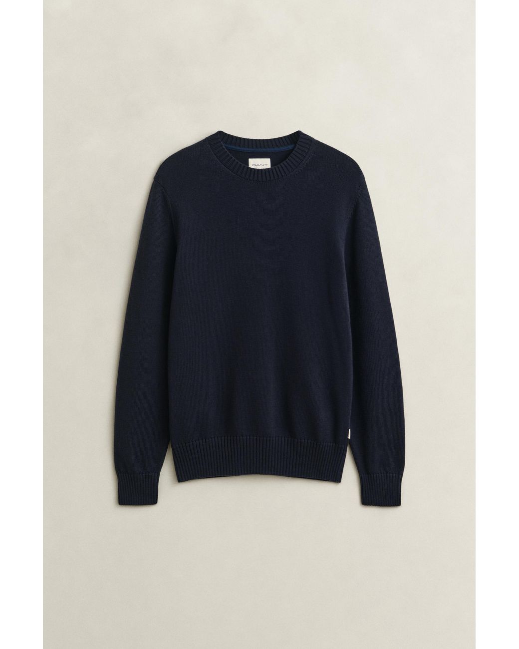 Gant Blue Supima Cotton Sweater Evening for men