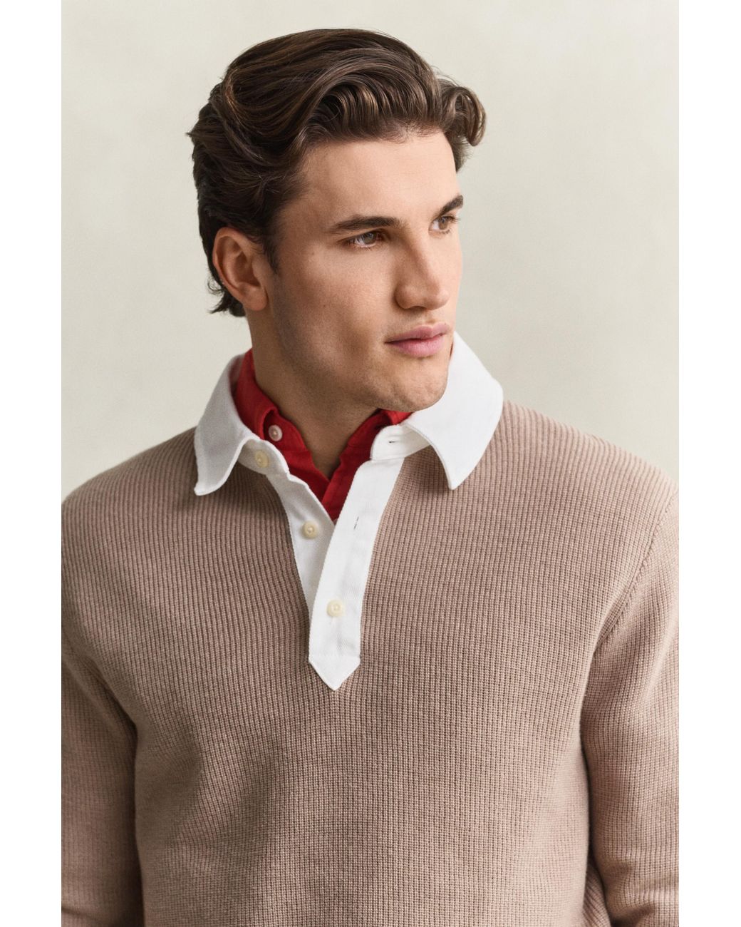 Gant Natural Cotton Merino Rugger for men