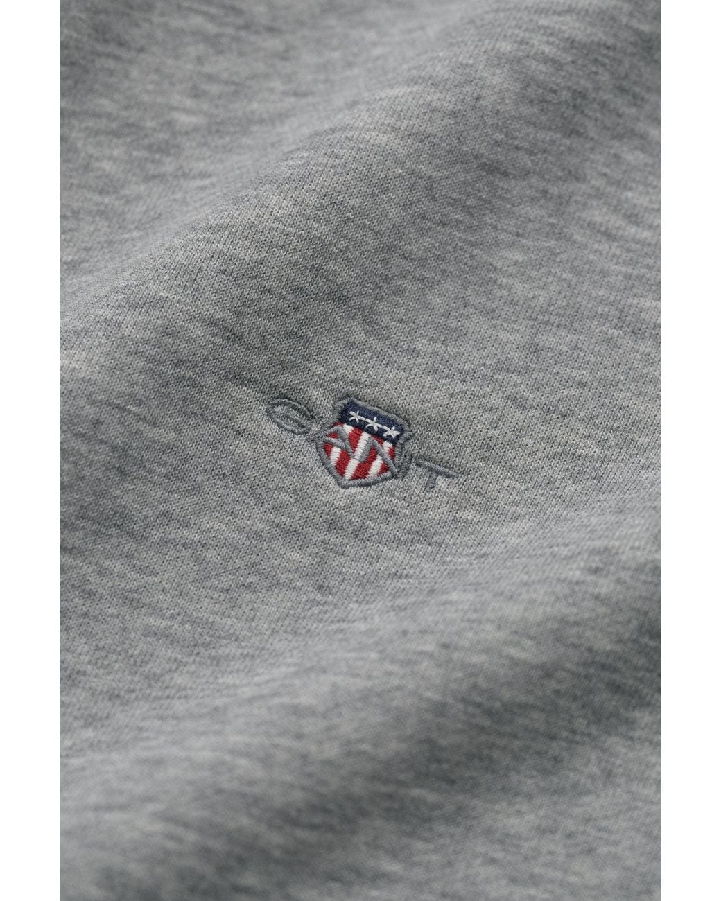 Gant Gray Shield Crew Neck Sweatshirt Melange for men