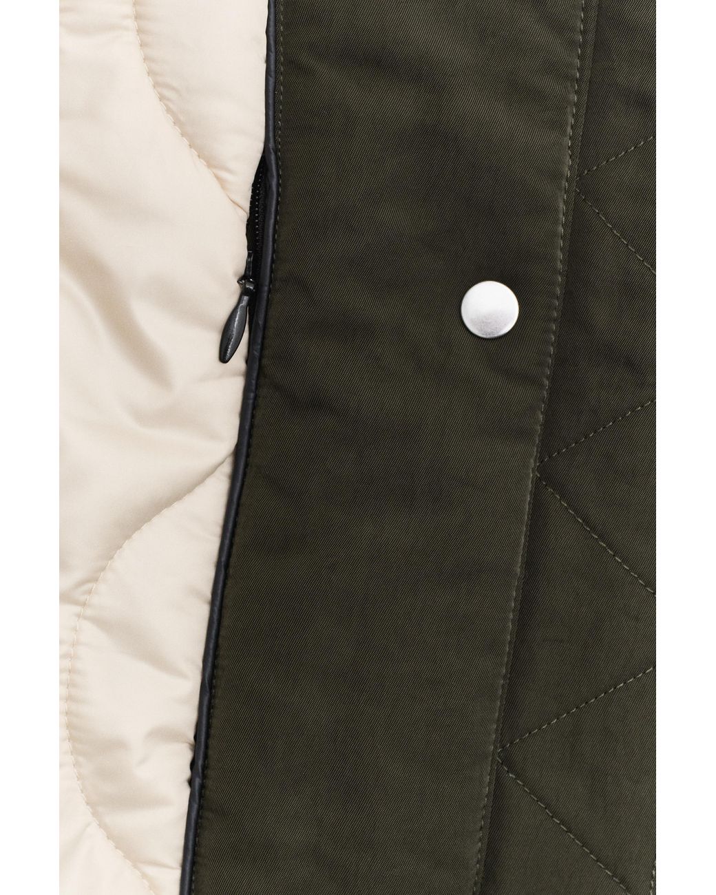 Gant Red Padded Bomber Jacket Dark Moss