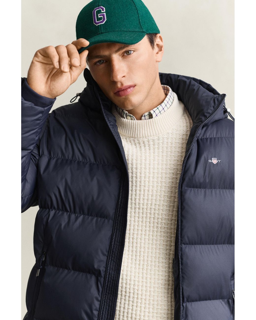 Gant Blue Active Cloud Mid Length Jacket Evening for men