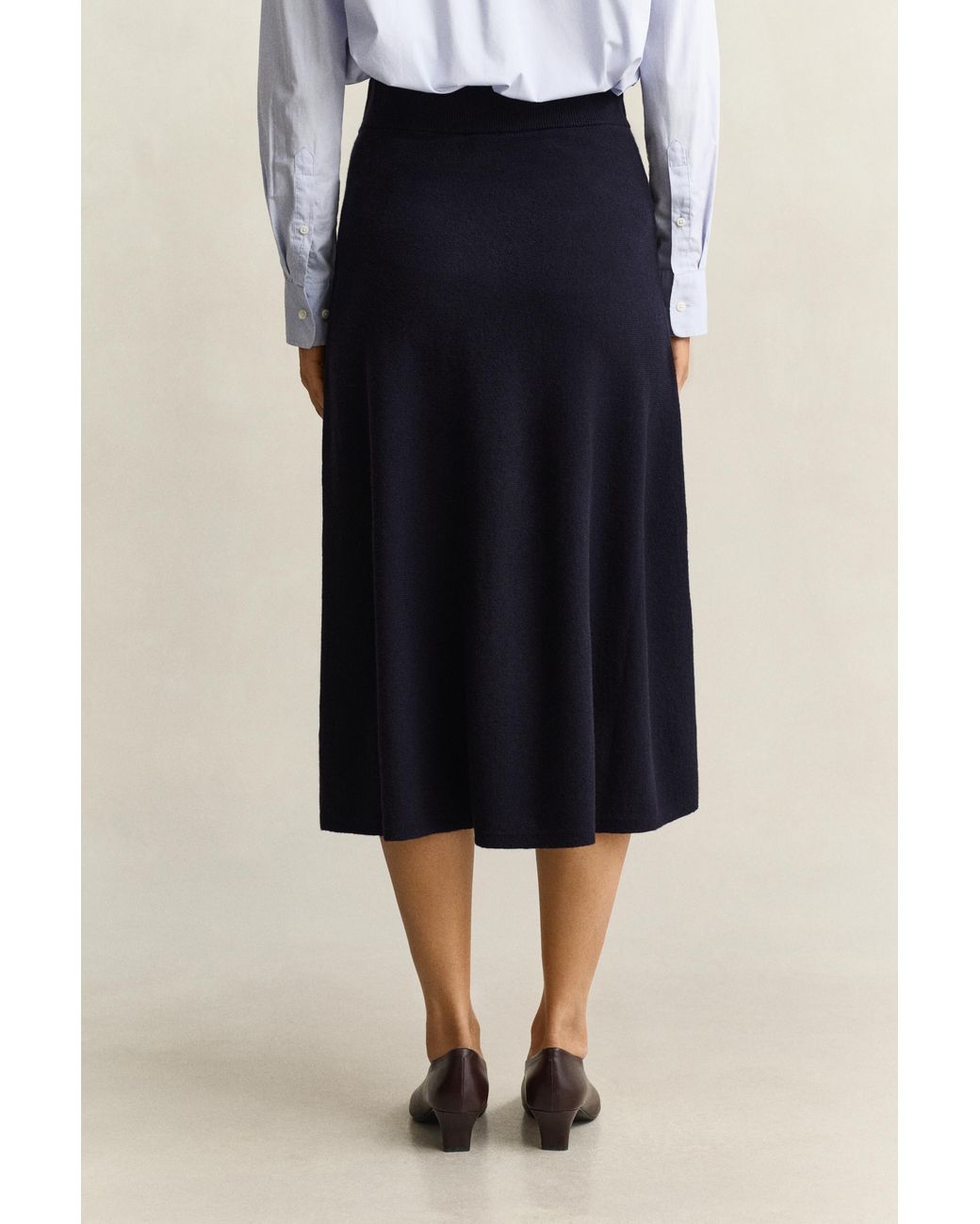 Gant Blue Superfine Lambswool Skirt