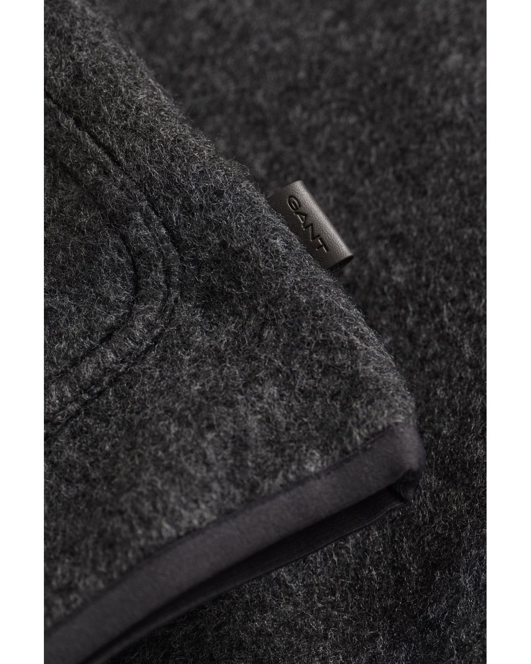 Gant Black Fleece Vest Charcoal Melange for men
