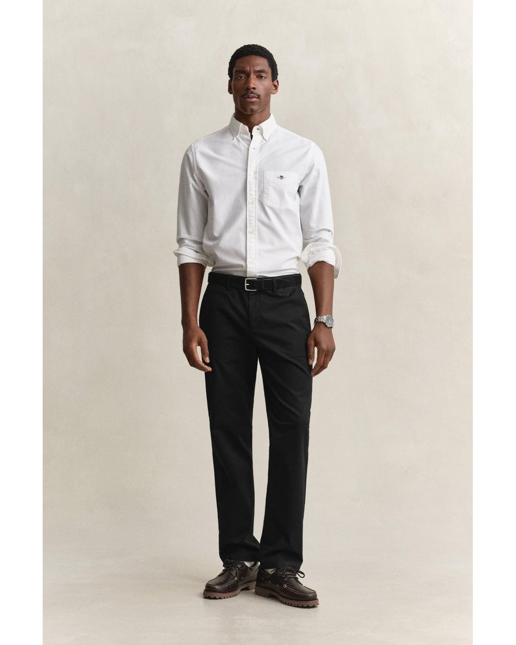 Gant Black Regular Smart Chinos for men