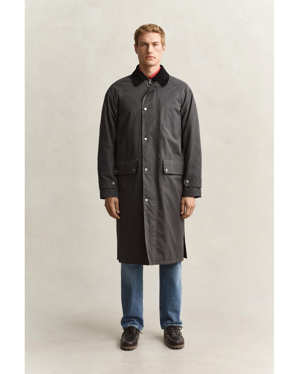 Gant Blue Waxed Barn Coat for men