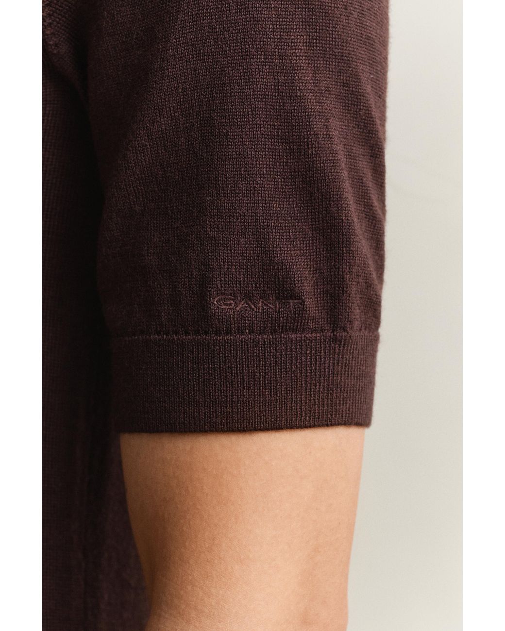 Gant Brown Merino Wool Turtleneck Dress Deep