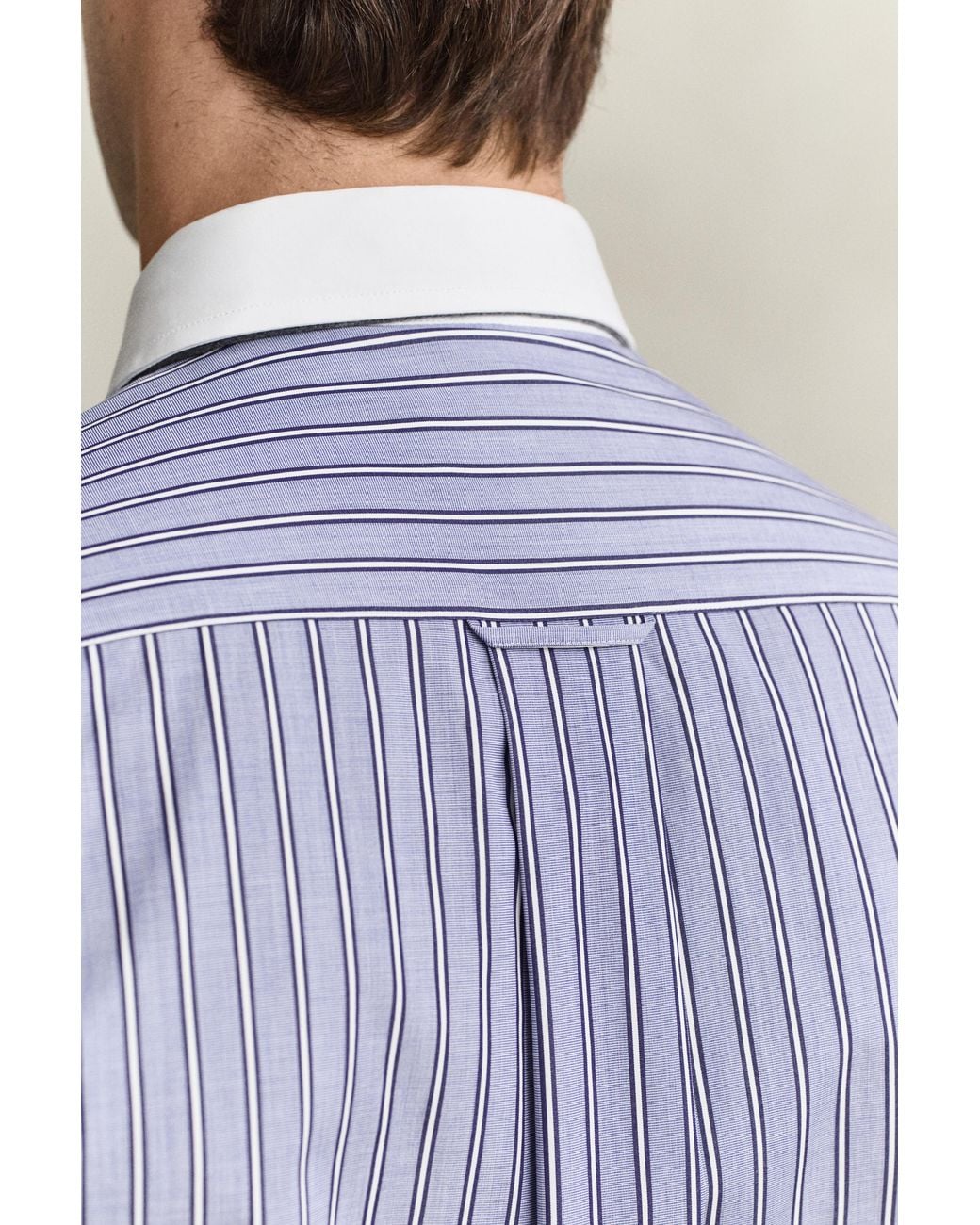 Gant Blue Fil-À-Fil Striped Shirt Persian for men