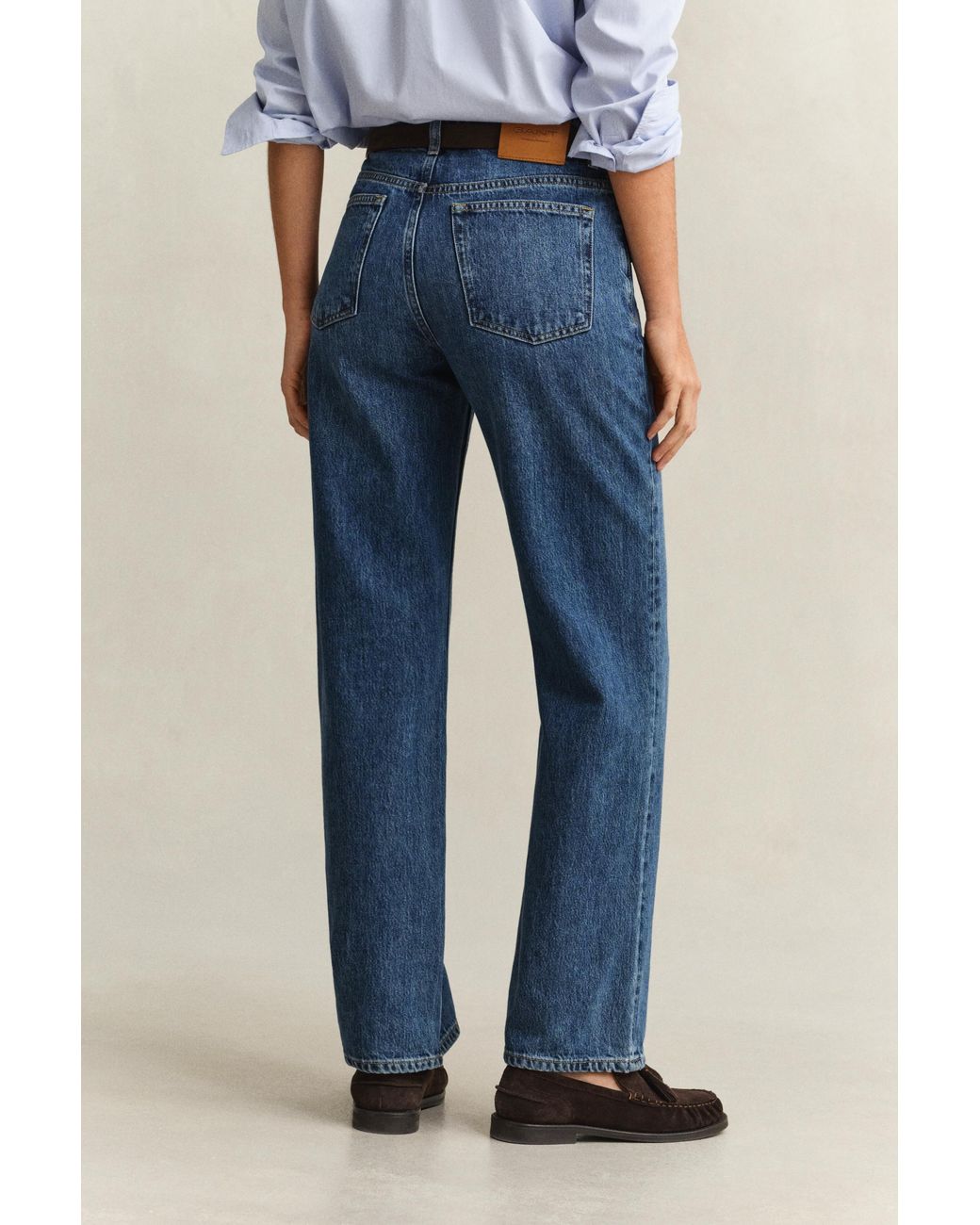 Gant Blue Relaxed Jeans Mid Worn In