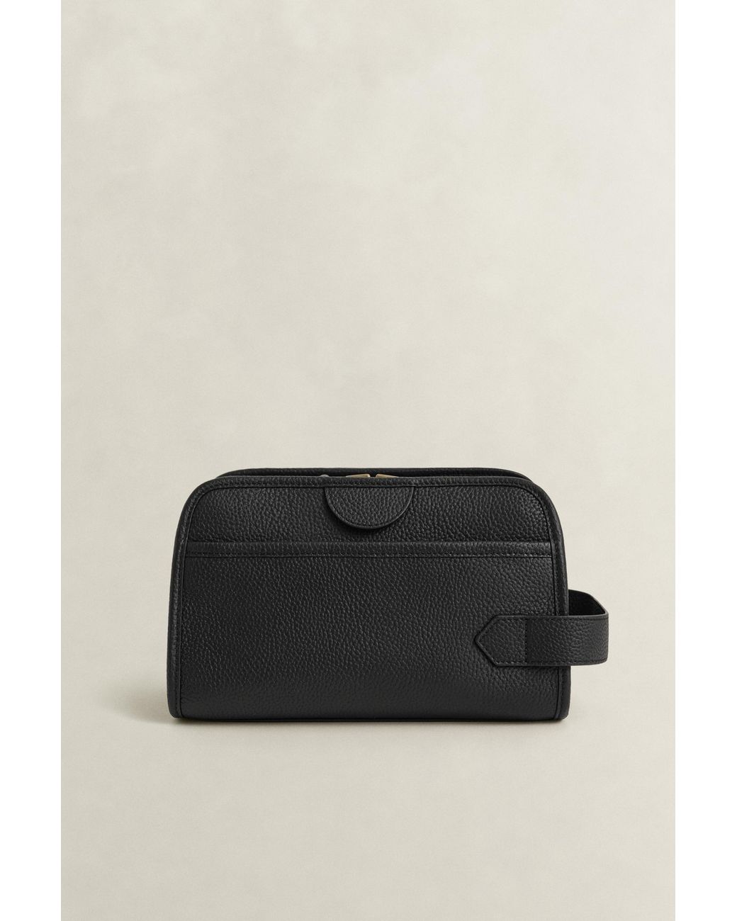 Gant Black Leather Toiletry Bag for men