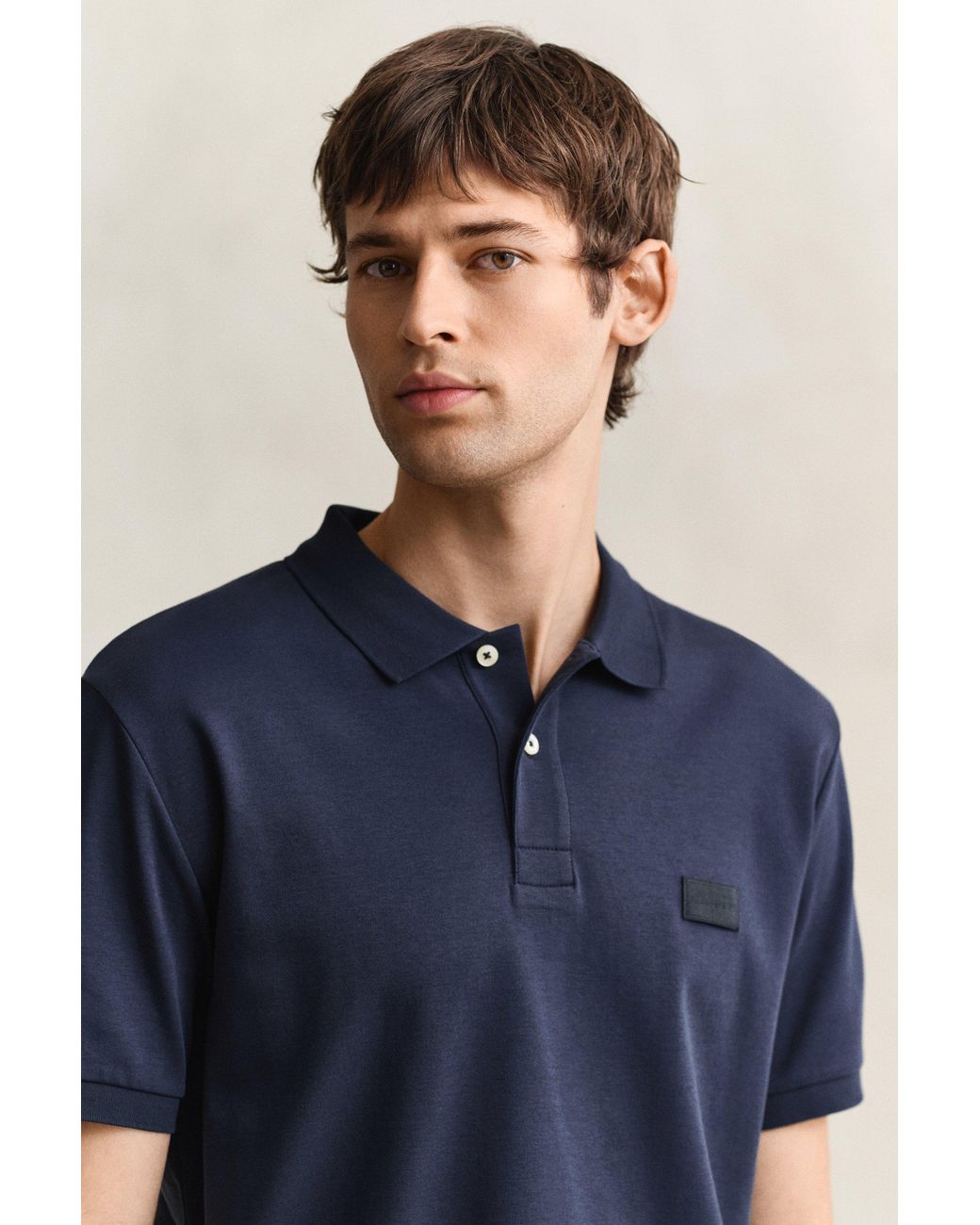Gant Blue Interlock Polo Shirt Evening for men