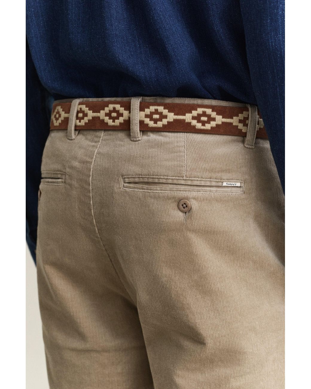 Gant Blue Regular Corduroy Chinos for men