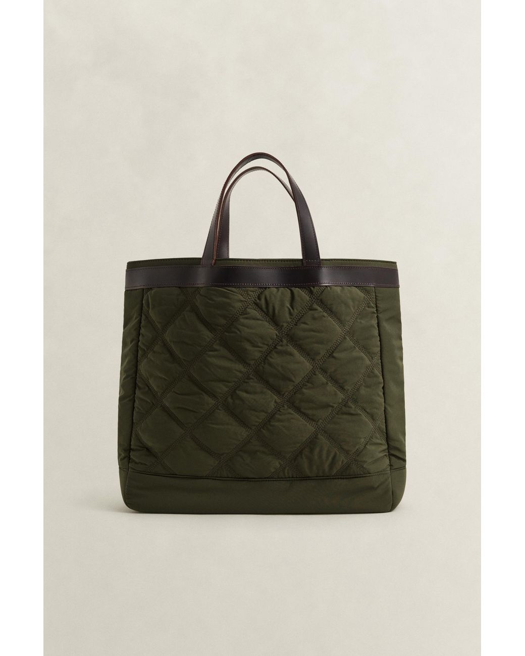 Gant Green Quilted Tote Bag Dark Moss for men