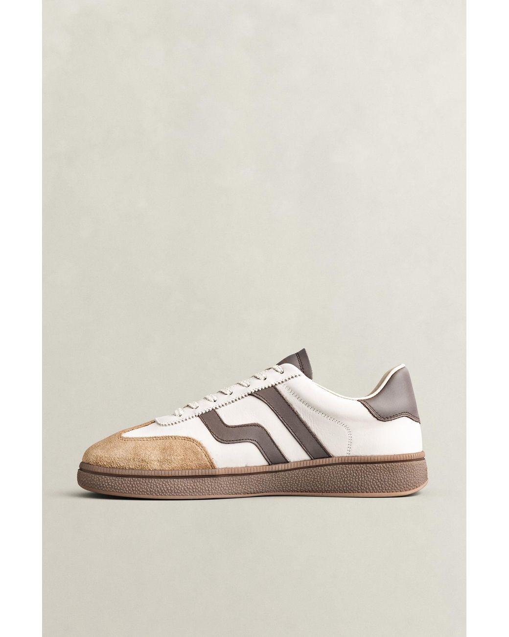 Gant Natural Cuzmo Leather Suede Sneakers Woody for men