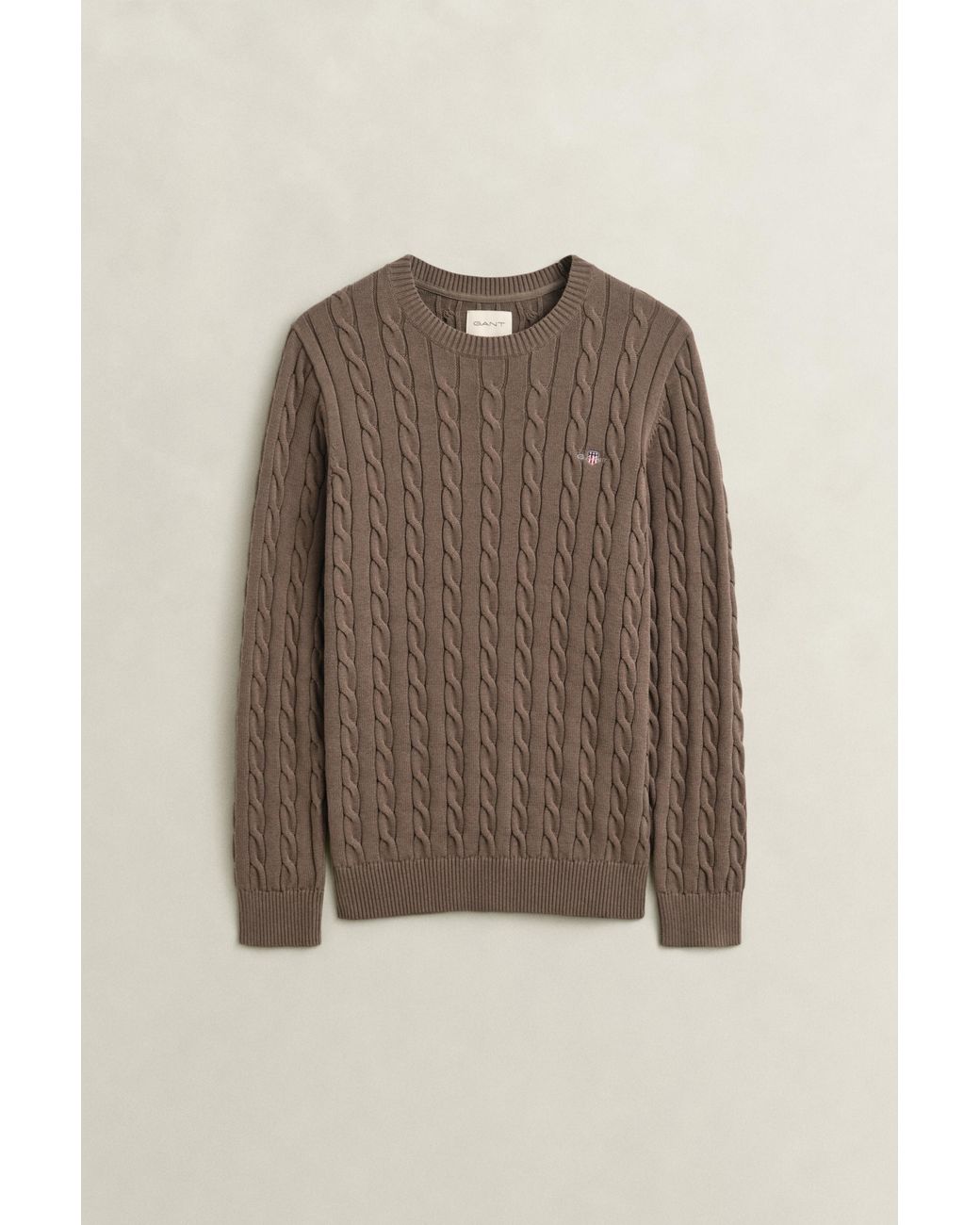 Gant Blue Classic Cable Knit Sweater for men