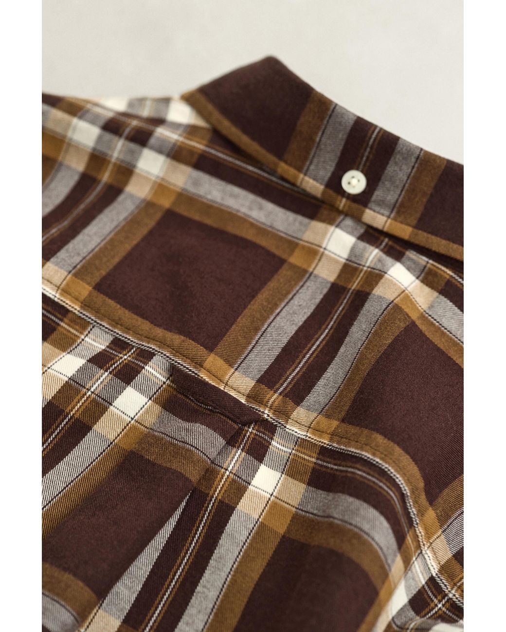 Gant Brown Relaxed Flannel Shirt Deep