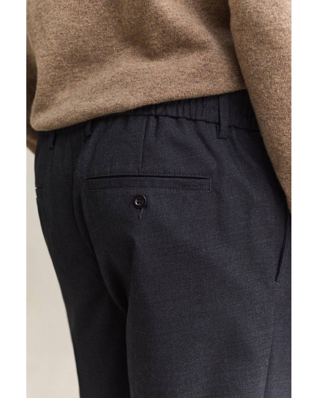 Gant Natural Tapered Wool Pants for men