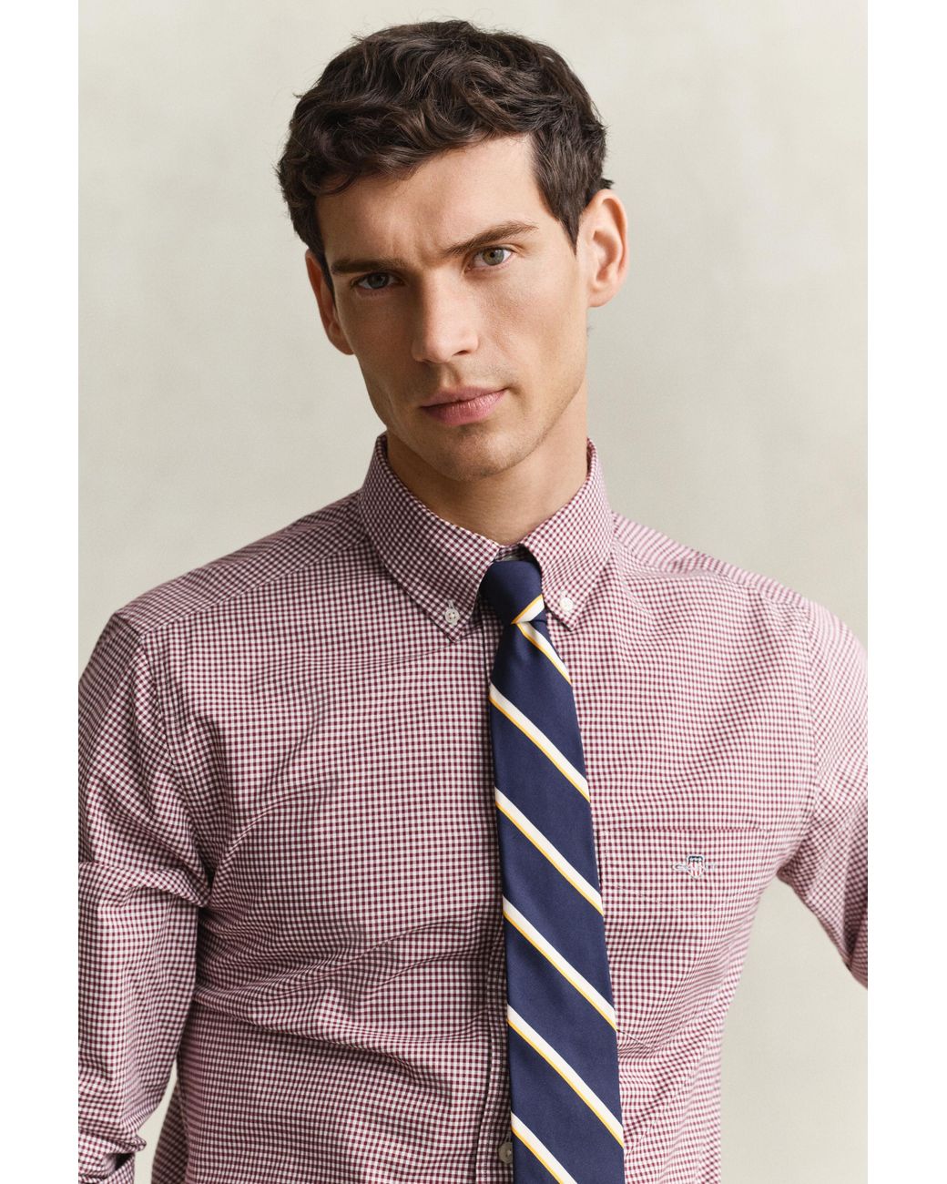 Gant Multicolor Gingham Classic Poplin Shirt for men
