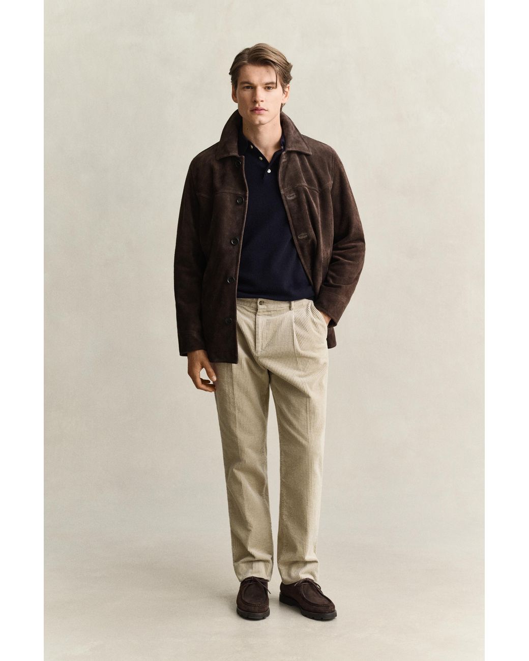 Gant Blue Superfine Lambswool Polo Sweater Marine for men