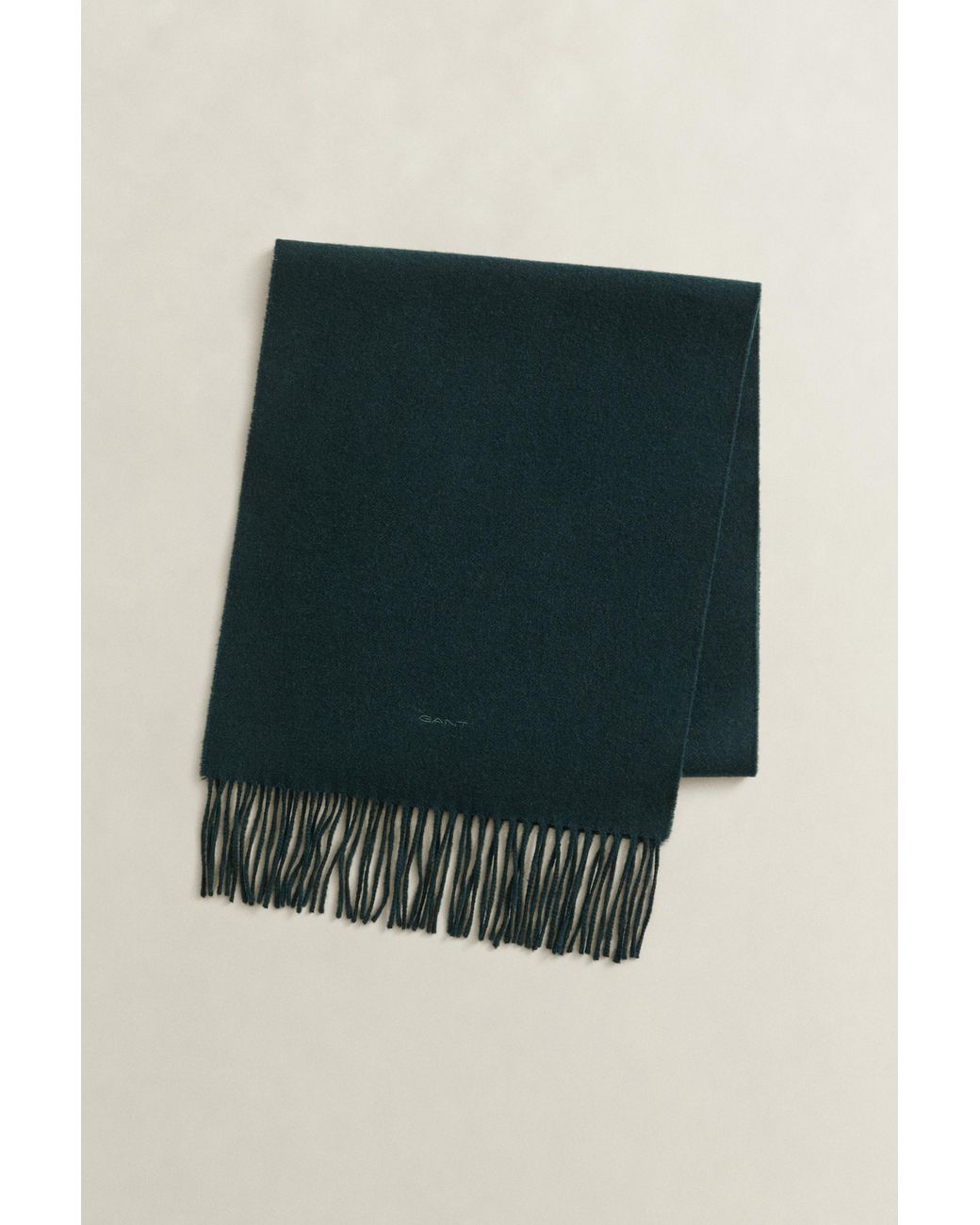 Gant Blue Wool Scarf Tartan for men