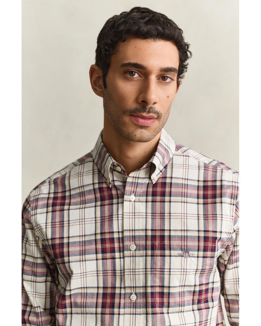 Gant Natural Checked Poplin Shirt for men