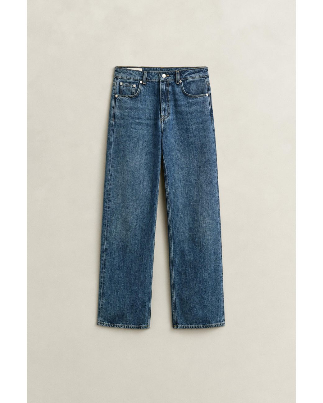 Gant Blue Relaxed Jeans Mid Worn In