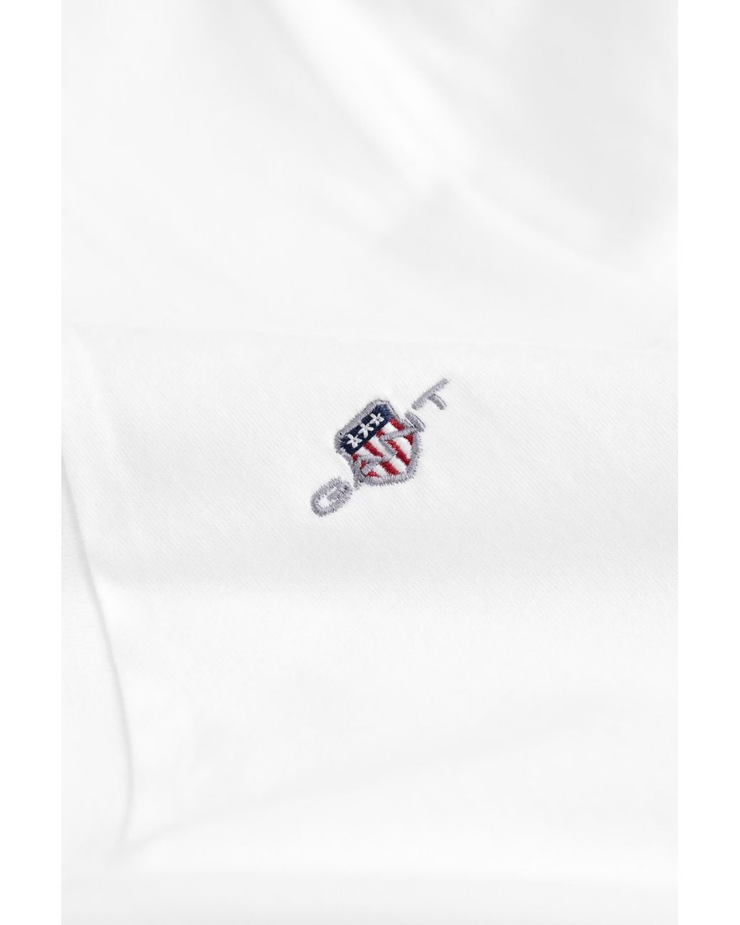 Gant White Shield V-Neck T-Shirt