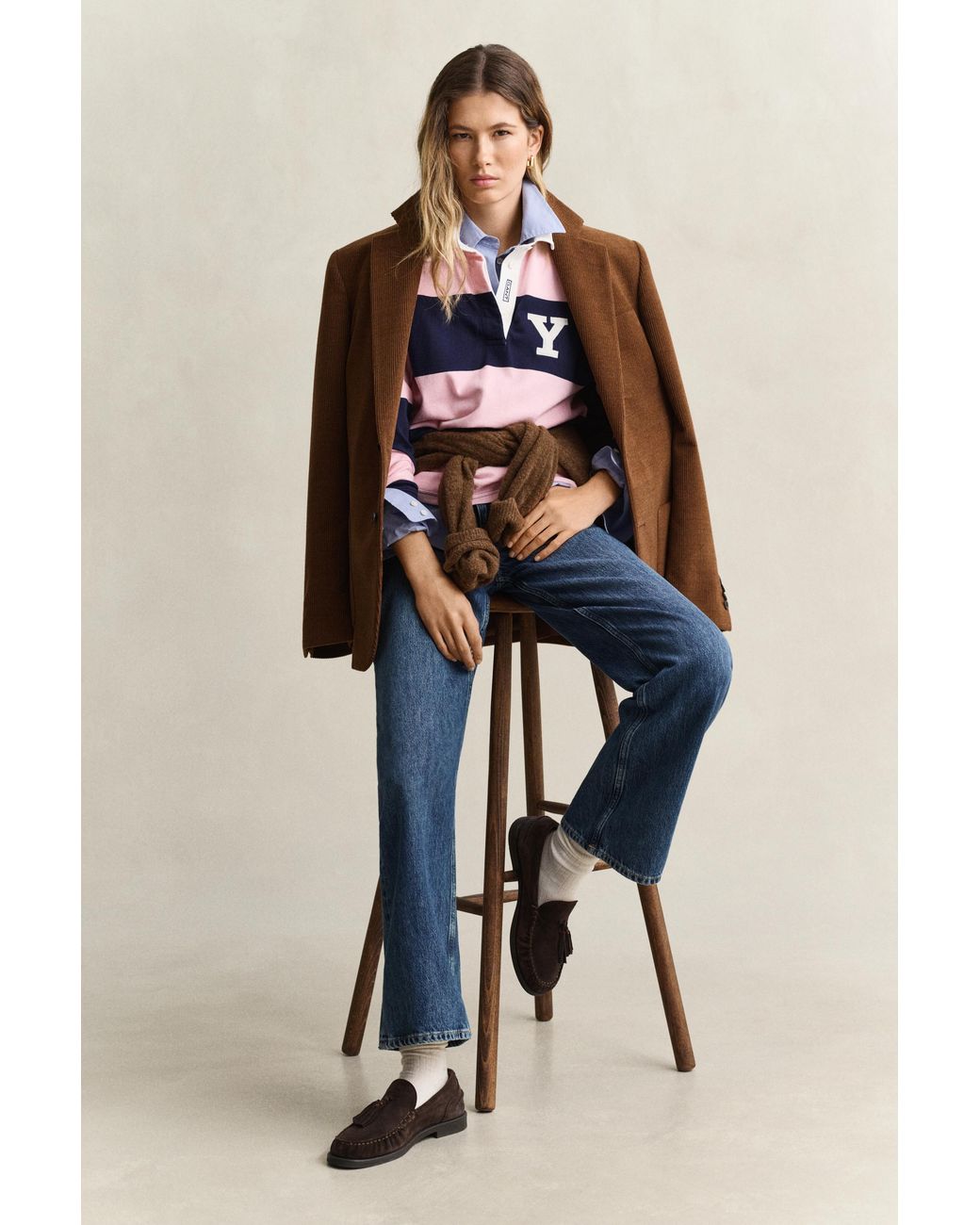 Gant Blue X Yale Barstripe Heavy Rugger Classic
