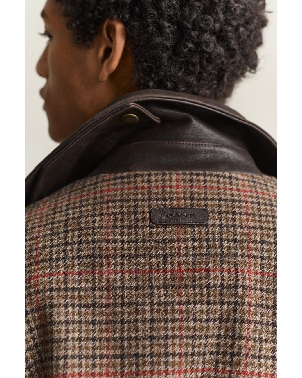 Gant Brown British Tweed Decker Jacket Dark Moss for men