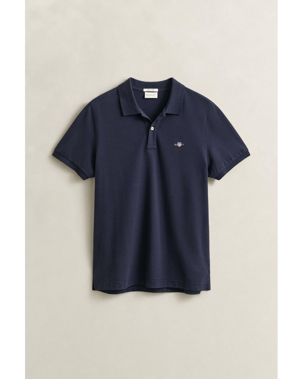 Gant Blue Regular Fit Shield Piqué Polo Shirt for men