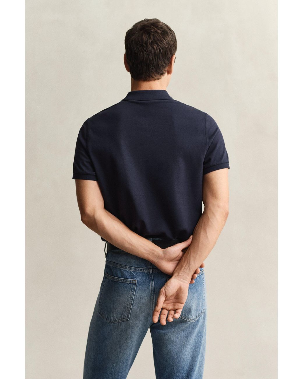 Gant Blue Regular Fit Shield Piqué Polo Shirt for men