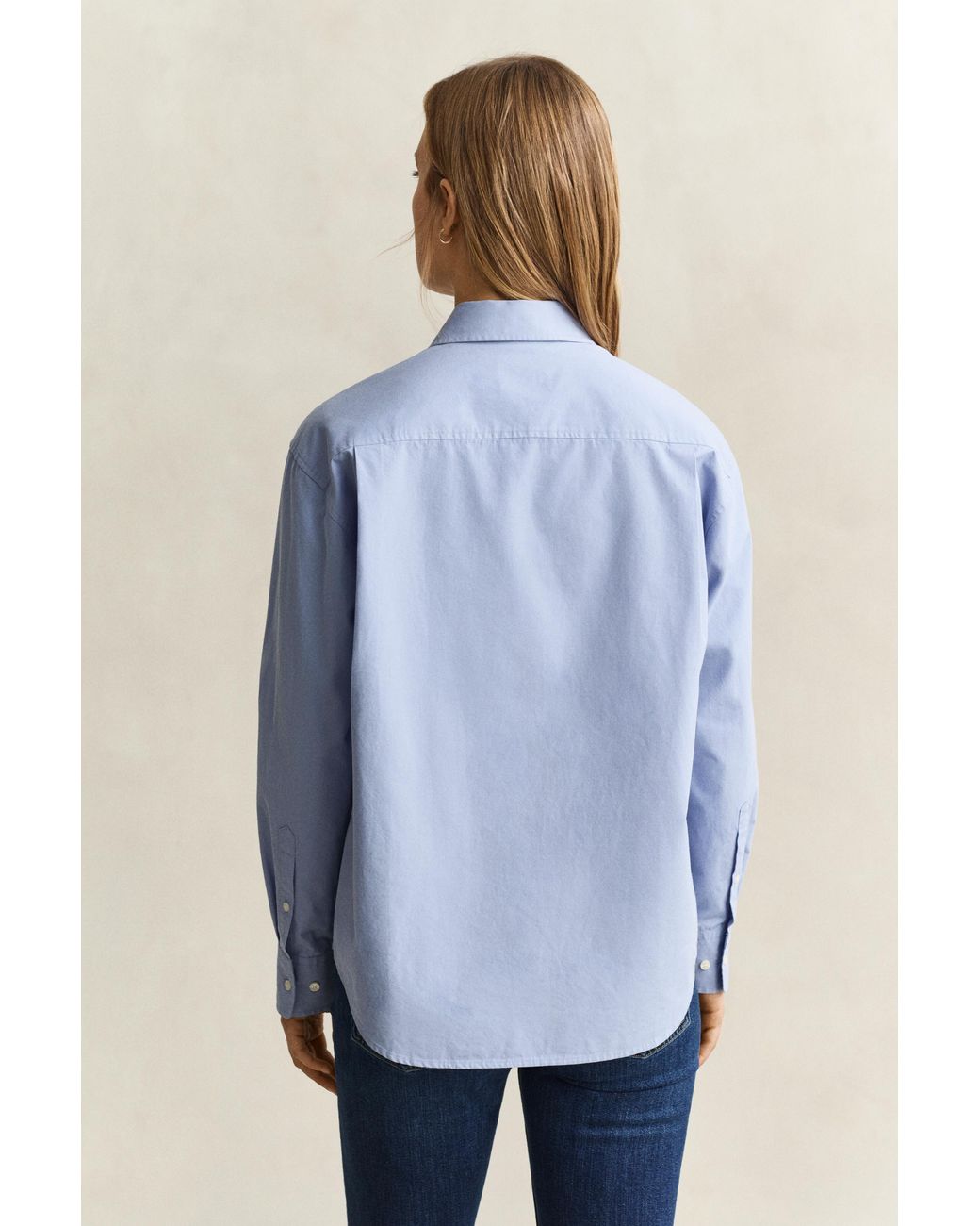 Gant Blue Relaxed Poplin Shirt