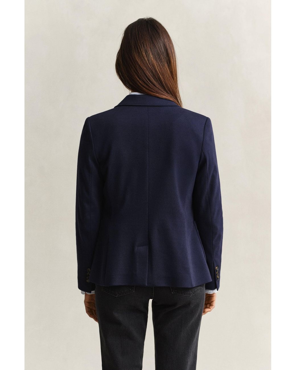 Gant Blue Slim Fit Piqué Blazer