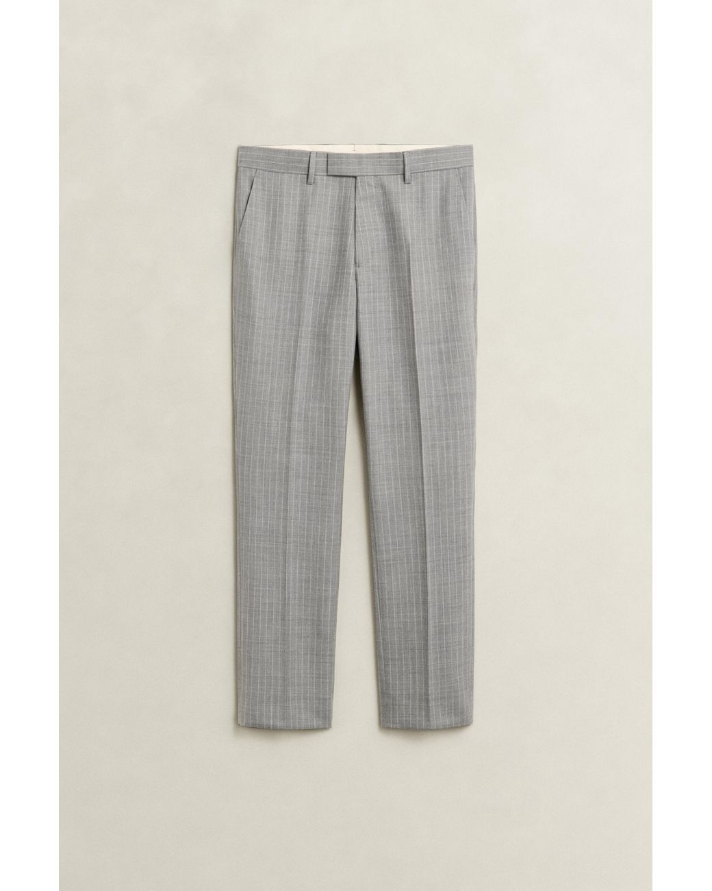 Gant Gray Pinstriped Suit Pants Melange for men