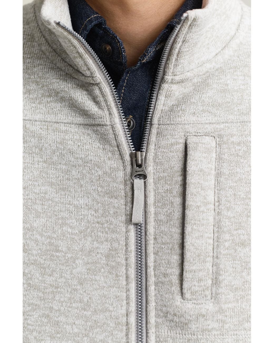 Gant Blue Fleece Vest for men