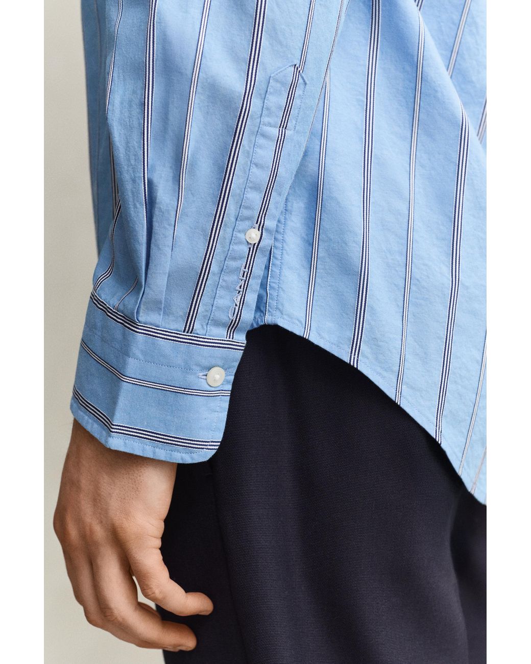 Gant Blue Relaxed Fit Dobby Striped Shirt for men
