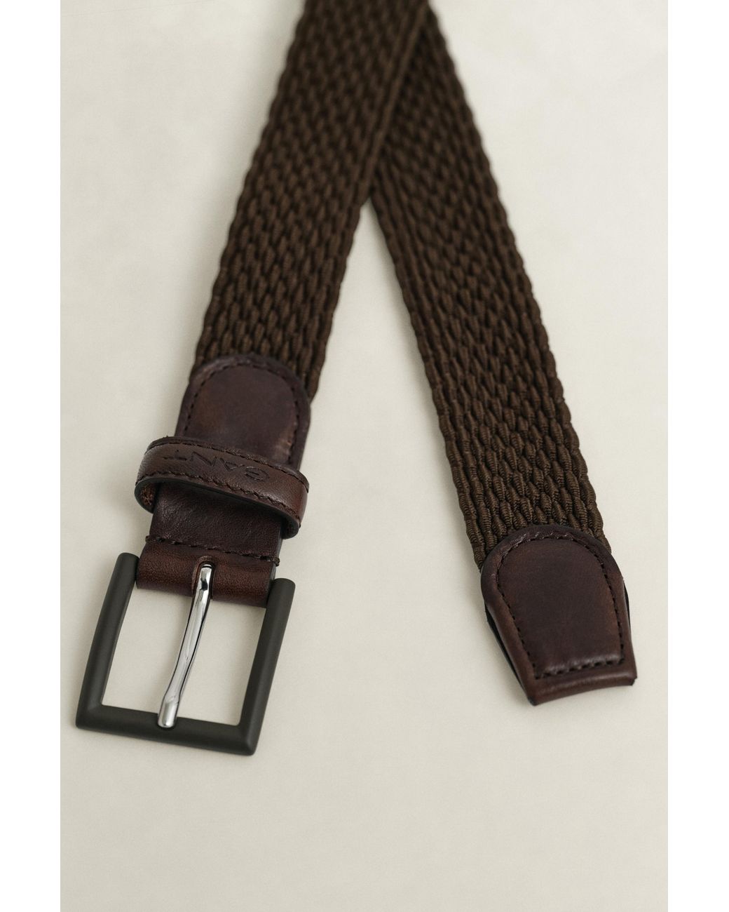 Gant Black Braided Tonal Belt for men