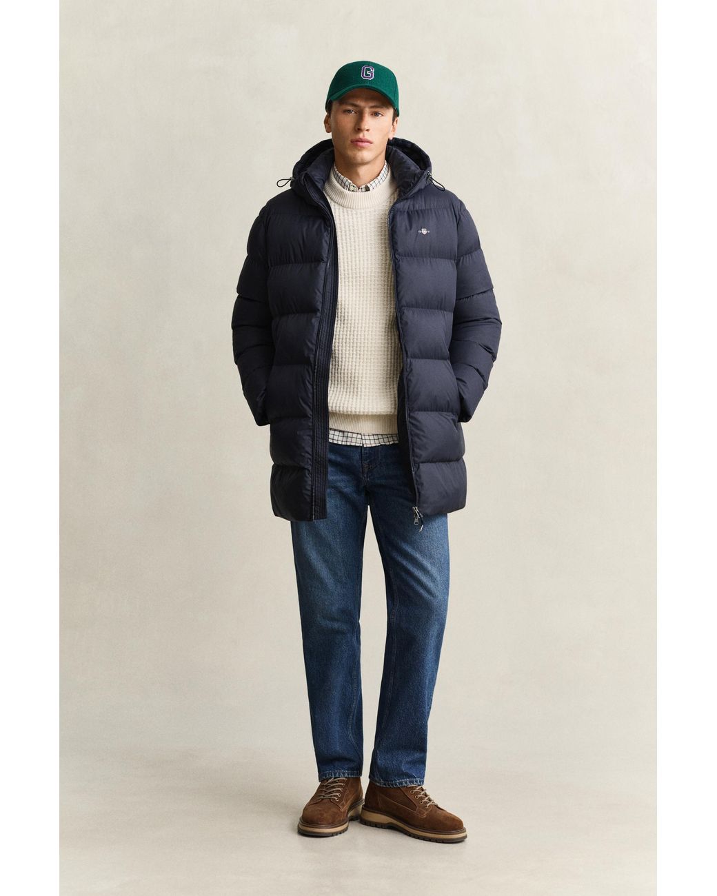 Gant Blue Active Cloud Mid Length Jacket Evening for men