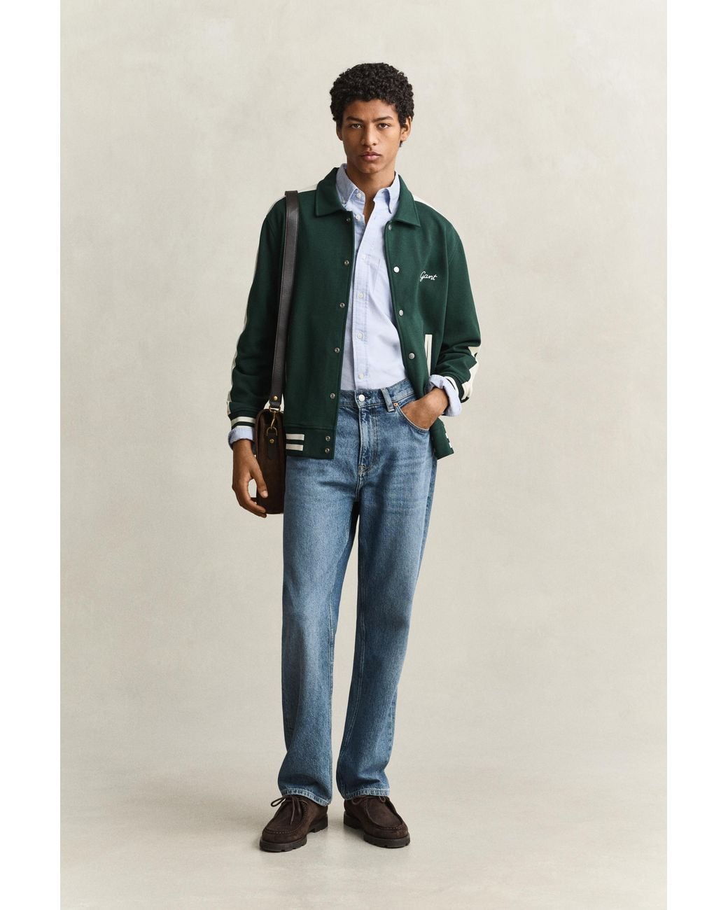 Gant Green Interlock Buttoned Jacket Tartan for men