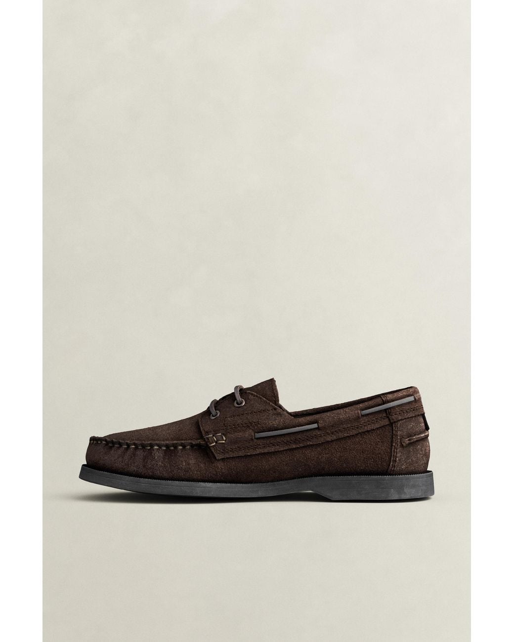 Gant Brown Yardport Suede Boat Shoes Dark for men