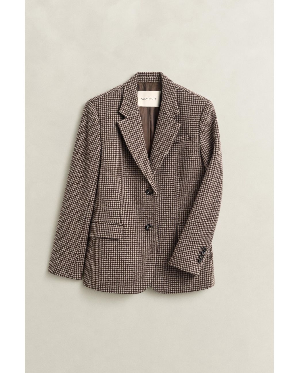 Gant Brown Houndstooth Blazer