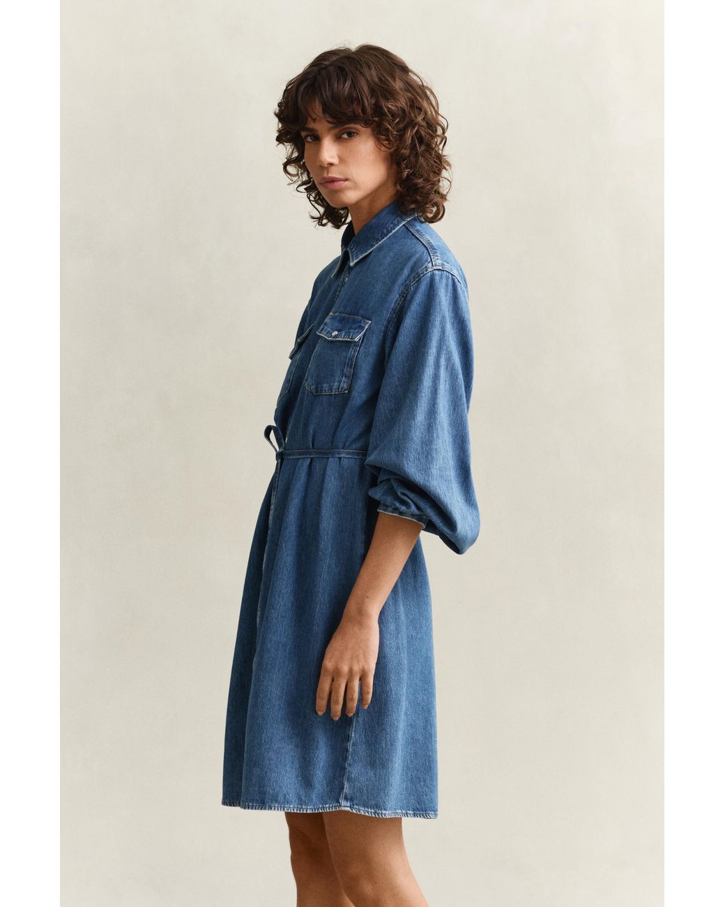 Gant Blue Denim Shirt Dress Mid Archive