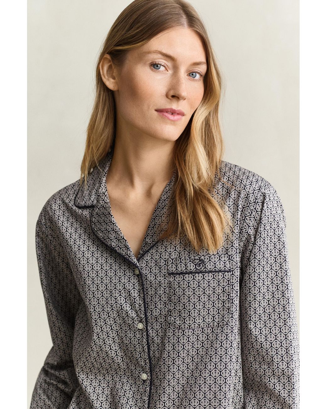 Gant Natural Printed Pajama Set Evening