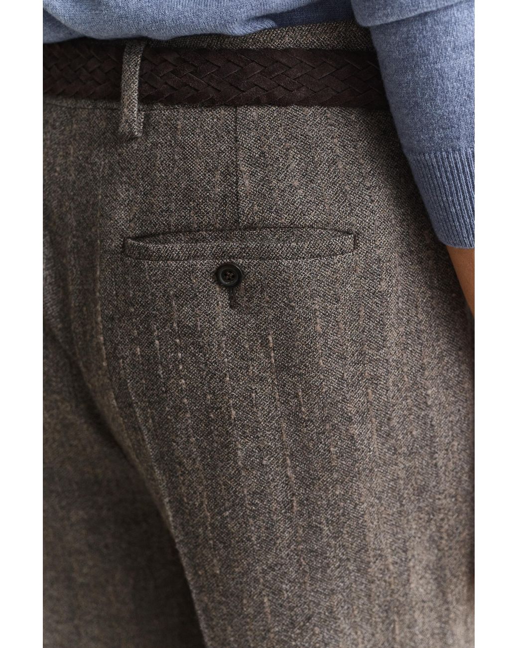 Gant Blue Pinstriped Suit Pants for men
