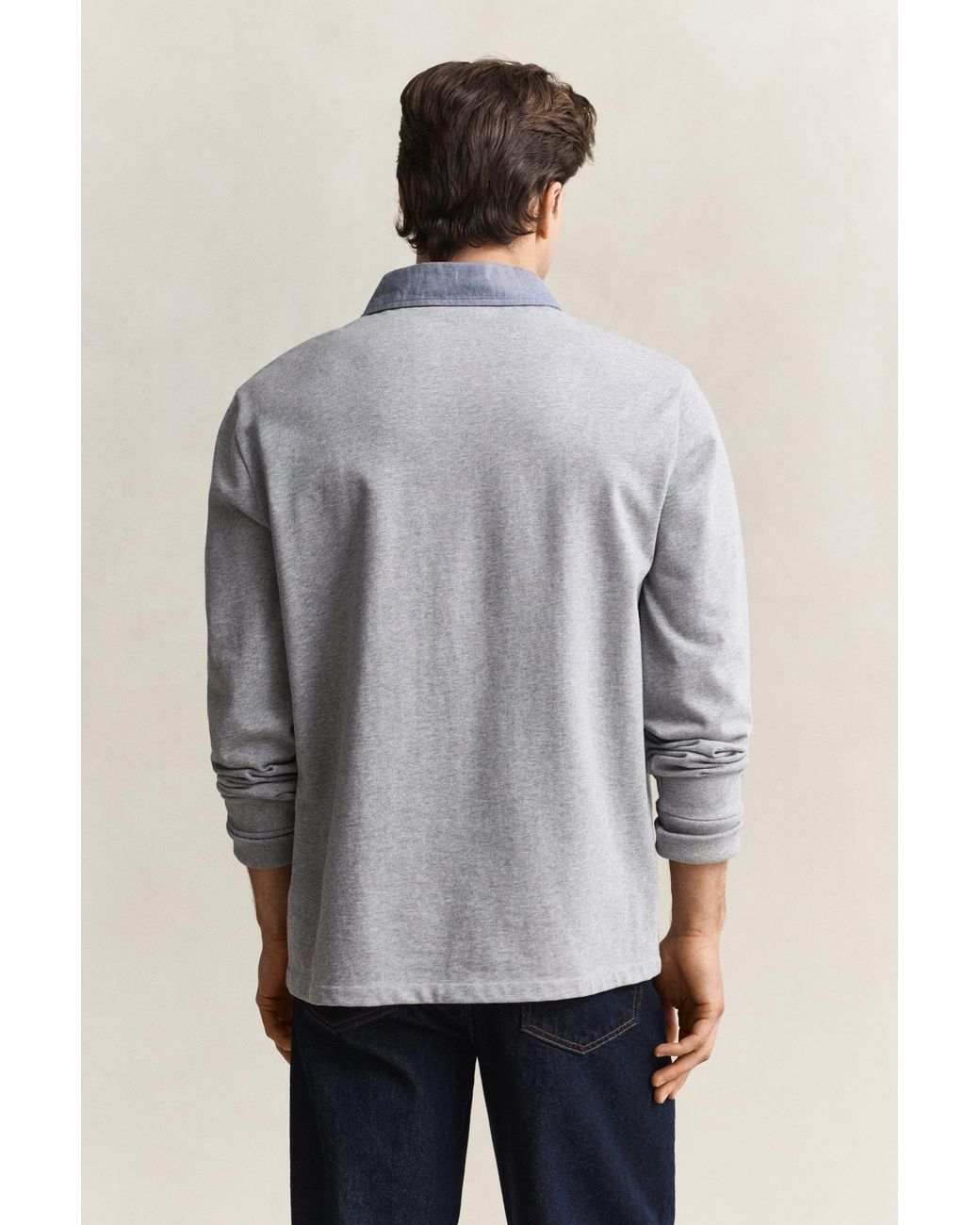 Gant Blue Classic Heavy Rugger Melange for men