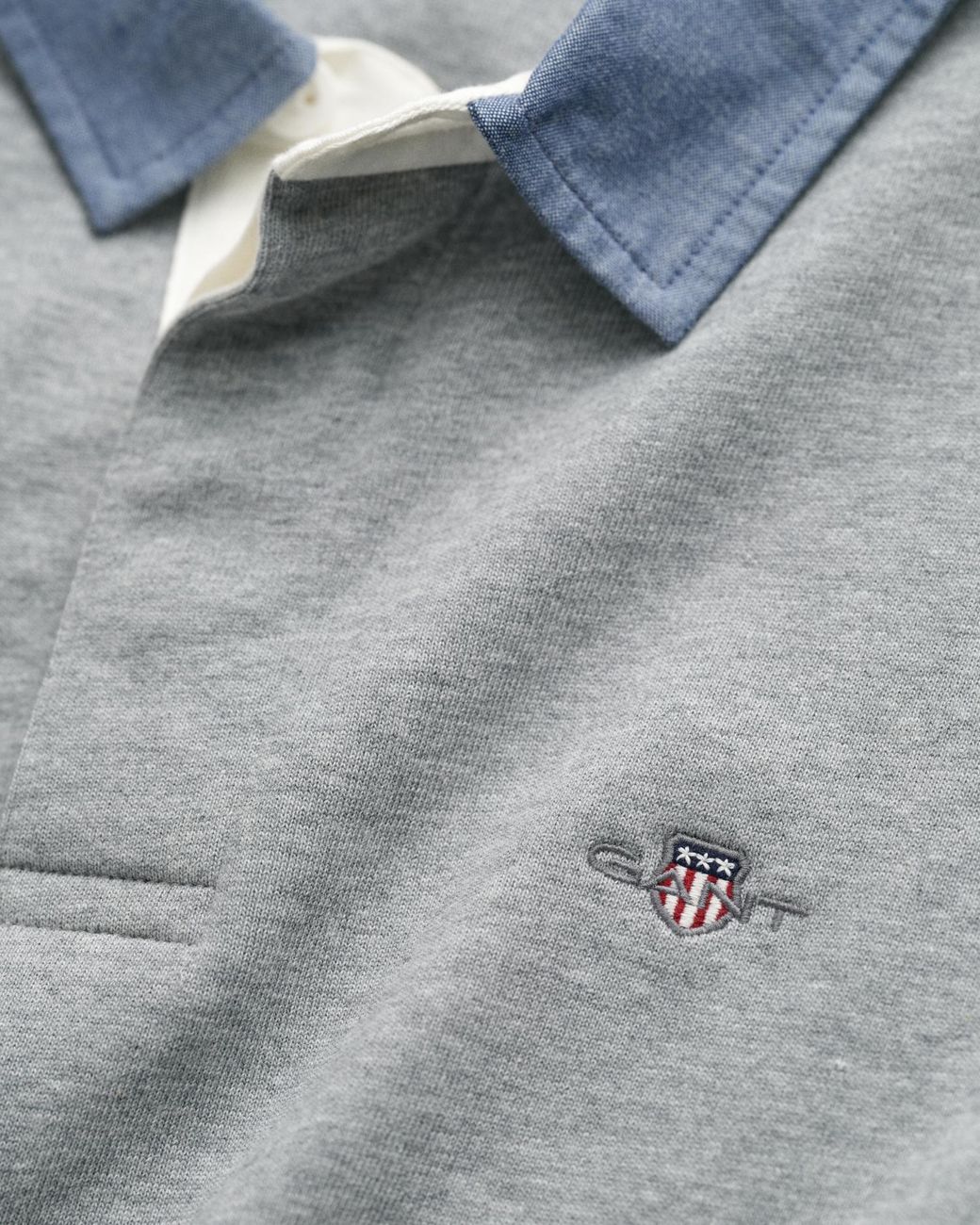 Gant Blue Classic Heavy Rugger Melange for men